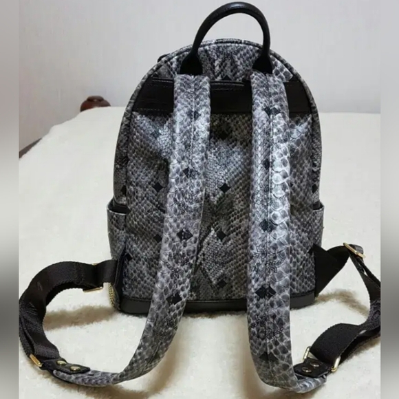 Authentic MCM Python Armor Studded Backpack Limited Edition & Rare - Picture 2 of 12